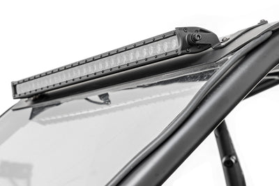 30" Single Row Light Mount | Front | Black Series | White DRL | Polaris RZR Turbo R