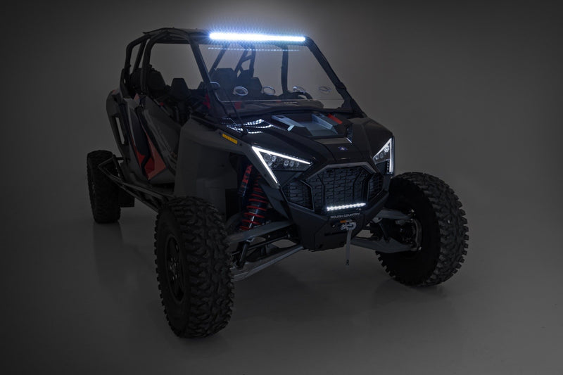 30" Single Row Light Mount | Front | Black Series | Polaris RZR Turbo R 4