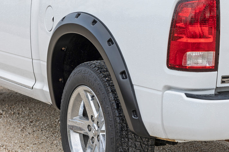 Rough Country Pocket Fender Flares | PS2 Bright Silver Metallic | Ram 1500 2WD/4WD (2009-2018 & Classic)
