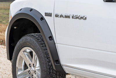 Rough Country Pocket Fender Flares | PS2 Bright Silver Metallic | Ram 1500 2WD/4WD (2009-2018 & Classic)
