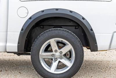 Rough Country Pocket Fender Flares | PS2 Bright Silver Metallic | Ram 1500 2WD/4WD (2009-2018 & Classic)
