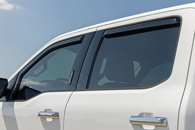 Side Window Deflectors | In Channel Rain Guard | Ford F-150/Lightning/F-250/F-350/Raptor (15-26)