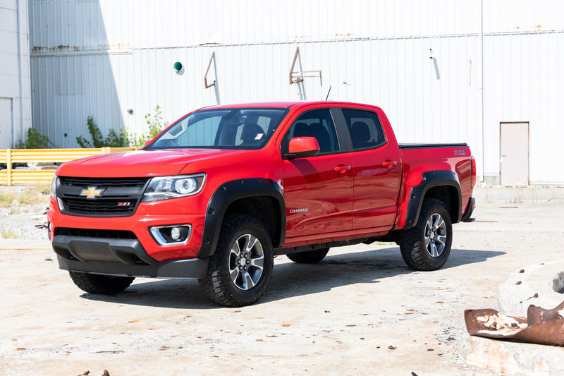 Rough Country Pocket Fender Flares | GBA Gloss Black | Chevy Colorado 2WD/4WD (2015-2022)