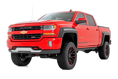 Rough Country Pocket Fender Flares | 5'9" Bed | GBA Black | Chevy Silverado 1500 (14-18 & Classic)