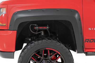 Rough Country Pocket Fender Flares | 5'9" Bed | GCN Victory Red | Chevy Silverado 1500 (14-18 & Classic)