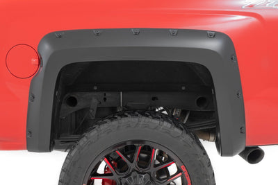 Rough Country Pocket Fender Flares | 5'9" Bed | G1K Deep Ocean Blue | Chevy Silverado 1500 (14-18 & Classic)