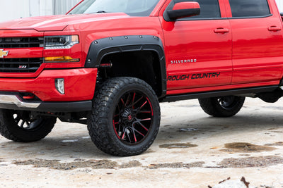 Rough Country Fender Flares | Defender l 5'9" Bed  | GA0 North-Sky Blue | Chevy Silverado 1500 (14-18 & Classic)