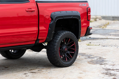 Rough Country Fender Flares | Defender l 5'9" Bed  | GCN Victory Red | Chevy Silverado 1500 (14-18 & Classic)