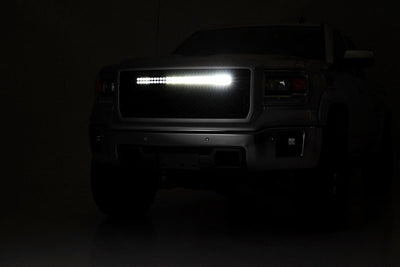 Rough Country 30 Inch Chrome Series LED Light Bar | Curved | Dual Row | Cool White DRL