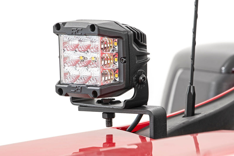 LED Light Kit | Ditch Mount | 2" Black Pair | White DRL | Chevy Silverado 1500 (19-26)