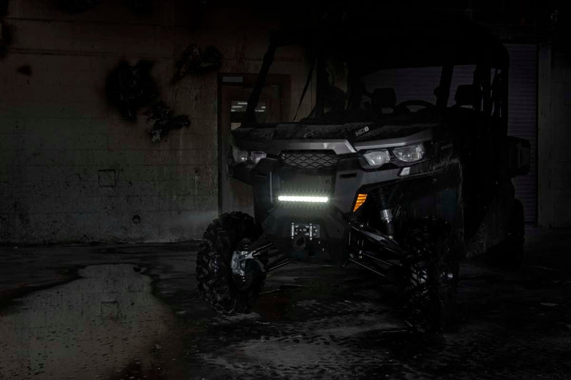 Rough Country 12 Inch Black Series LED Light Bar | Single Row | Amber DRL