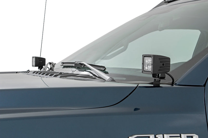 LED Light Pair | Ditch Mount | 2" Black DRL | Ford F-150 (15-25)/F-150 Lightning (22-25)