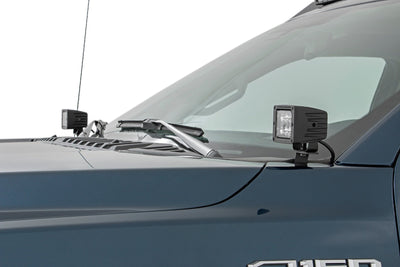 LED Light Kit | Ditch Mount | 2" Black Pair | Flood | Ford F-150 (15-25)/F-150 Lightning (22-25)