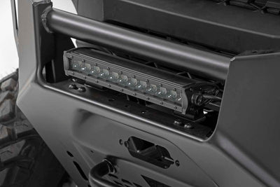 LED Light Kit | Bumper Mount | 12" Black Single Row | White DRL | Polaris Ranger XP 1000