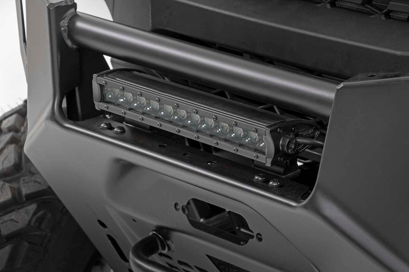 LED Light Kit | Bumper Mount | 12" Black Single Row | White DRL | Polaris Ranger XP 1000