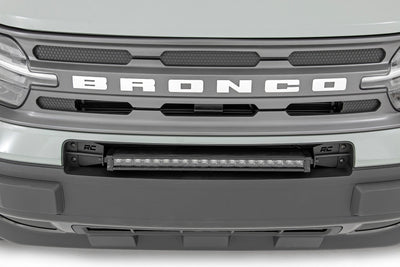 LED Light Kit | Bumper Mount | 20" Black Single Row | White DRL | Ford Bronco Sport (21-25)