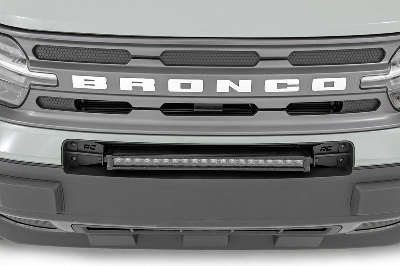 LED Light Kit | Bumper Mount | 20" Black Single Row | White DRL | Ford Bronco Sport (21-25)