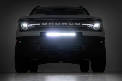 Rough Country 20 Inch Black Series LED Light Bar | Single Row | Amber DRL