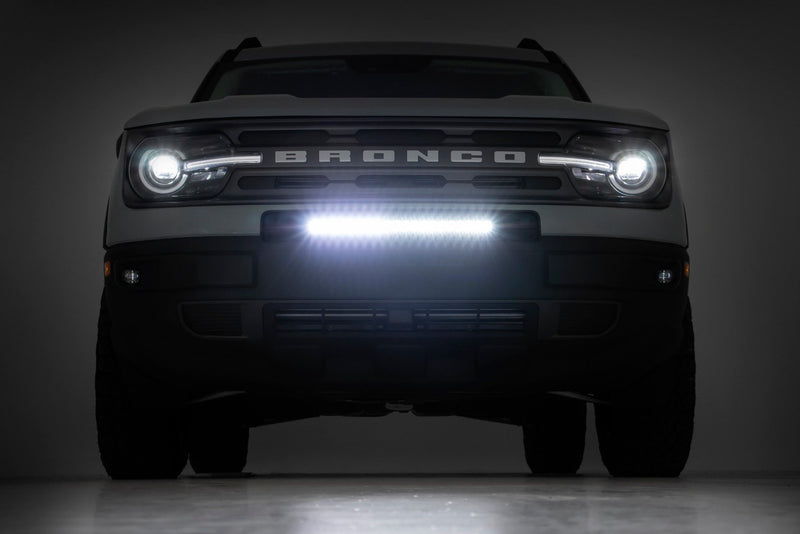 Rough Country 20 Inch Black Series LED Light Bar | Single Row | Amber DRL