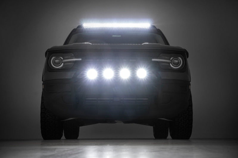 Rough Country 4 Inch Chrome Series LED Light | Round | Pair
