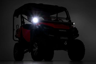 LED Light Kit | Cage Mount | 2" Black Pair | Amber DRL | Honda Pioneer 1000/Pioneer 1000-6
