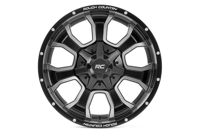Rough Country Rough Country 93 Series Wheel | One-Piece | Matte Black | 20x10 | 8x6.5 | -18mm