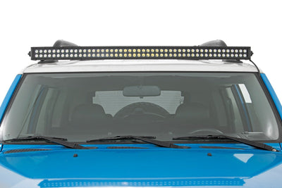 Rough Country 50 Inch Black Series LED Light Bar | Curved | Dual Row | Cool White DRL