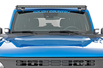 Rough Country 50 Inch Black Series LED Light Bar | Single Row | Cool White DRL