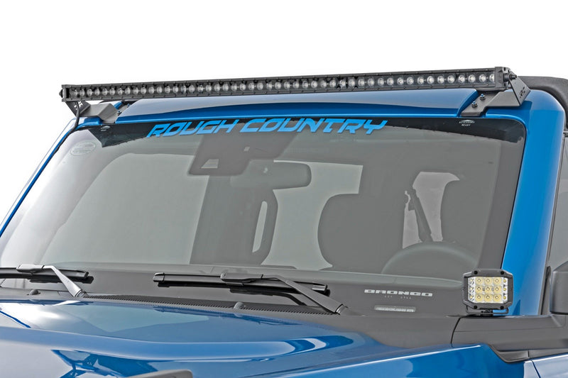 Rough Country 50 Inch Black Series LED Light Bar | Single Row | Cool White DRL