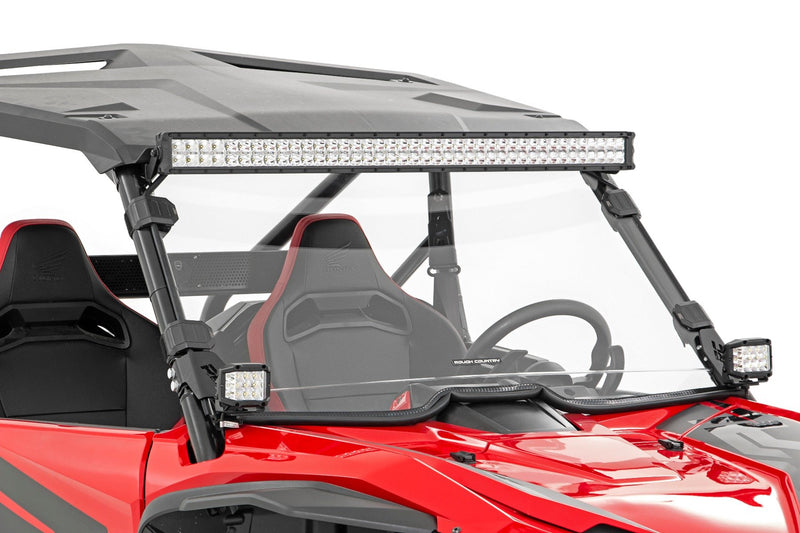 LED Light Kit | Front Mount | 40" Black Dual Row | White DRL | Honda Talon 1000