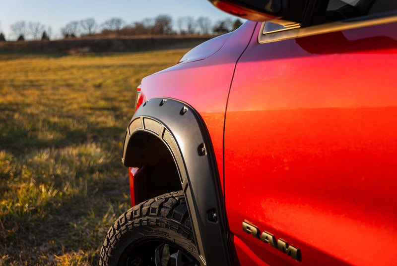 Rough Country Fender Flares | Defender | PXQ Black | Ram 1500 2WD/4WD (2019-2024)