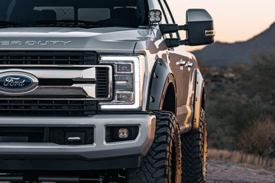 Rough Country Fender Flares | Defender | G1 Absolute Black | Ford F-250/F-350 Super Duty (17-22)