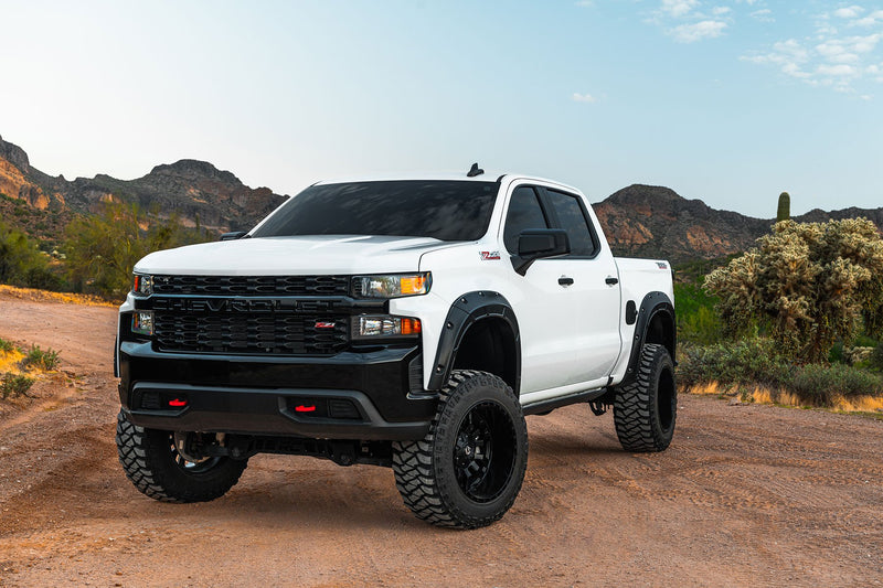 Rough Country Fender Flares | Defender | GPA Graphite | Chevy Silverado 1500 2WD/4WD (2019-2026 & Refresh)