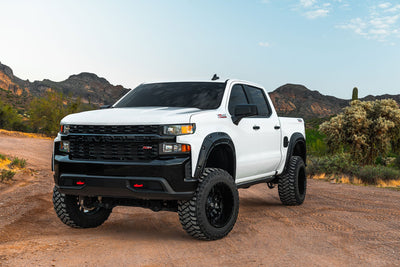 Rough Country Fender Flares | Defender | GJI Shadow Gray | Chevy Silverado 1500 2WD/4WD (2019-2026 & Refresh)