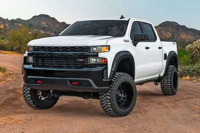 Rough Country Pocket Fender Flares | GAZ Summit White | Chevy Silverado 1500 2WD/4WD (19-21)