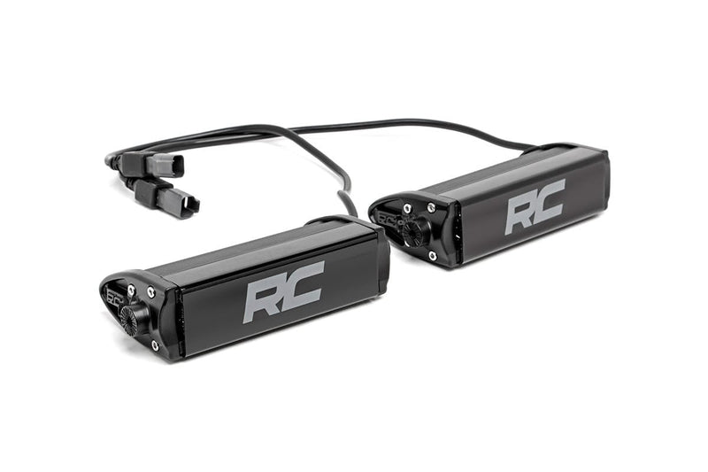 Rough Country 6 Inch Chrome Series LED Light Bar | Single Row | Pair