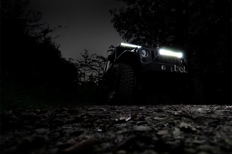 Rough Country 20 Inch Chrome Series LED Light Bar | Dual Row | Cool White DRL