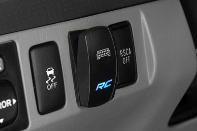 Rough Country Rocker Switch | 2x1 with Logo | Blue Back Light