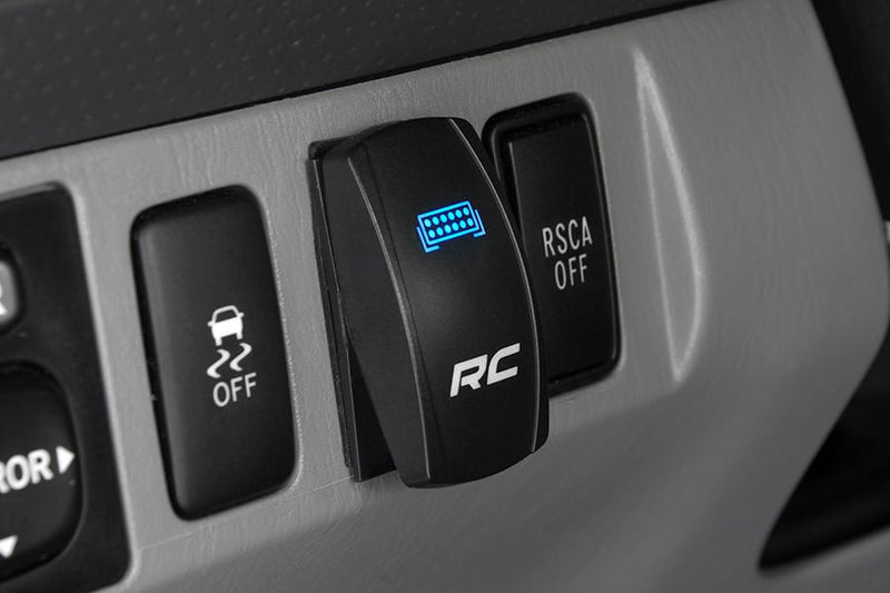 Rough Country Rocker Switch | 2x1 with Logo | Blue Back Light