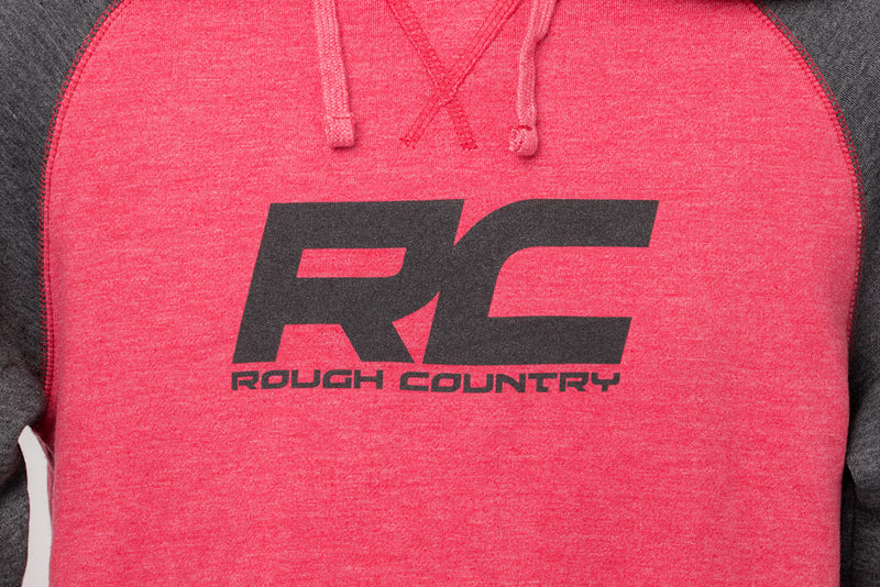Rough Country Hoodie | Heater | Red/Gray | LG