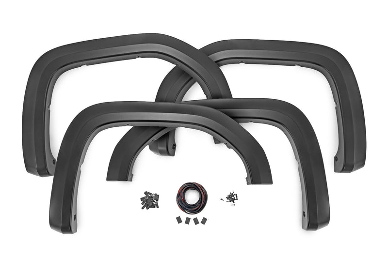 Rough Country Fender Flares | Sport | GNK Brownstone | GMC Sierra 1500 2WD/4WD (2019-2025 & Classic)