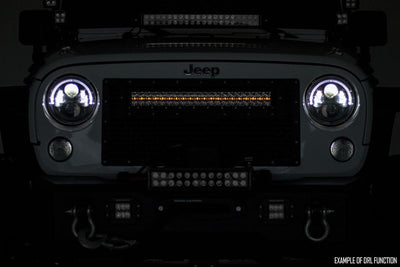 Rough Country 20 Inch Black Series LED Light Bar | Single Row | Amber DRL