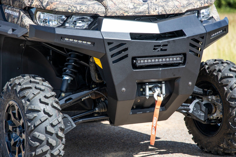 Rough Country Bumper | Front | 6" Black Slimline LED Pair | Can-Am Defender HD 8/HD 9/HD 10