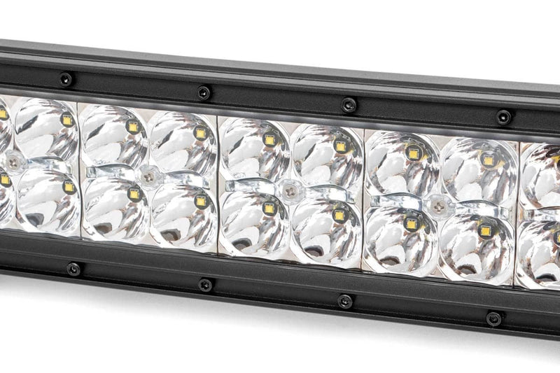 Rough Country 30 Inch Chrome Series LED Light Bar | Curved | Dual Row | Cool White DRL