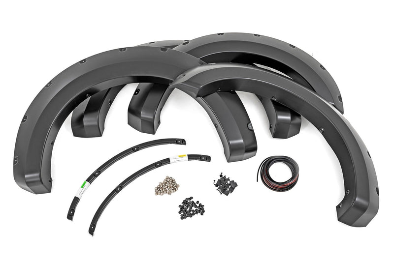 Rough Country Pocket Fender Flares | YZ Oxford White | Ford F-250/F-350 Super Duty (17-22)