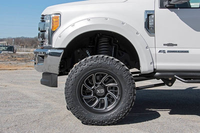 Rough Country Pocket Fender Flares | Z1 Oxford White | Ford F-250/F-350 Super Duty (17-22)