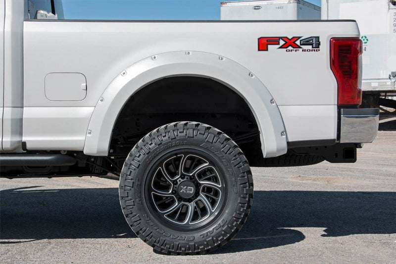 Rough Country Pocket Fender Flares | Z1 Oxford White | Ford F-250/F-350 Super Duty (17-22)