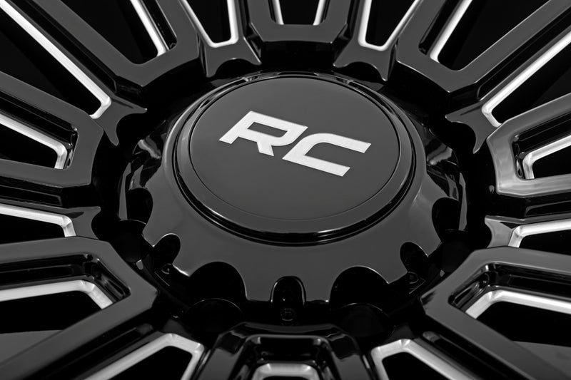 Rough Country 97 Series Wheel | One-Piece | Gloss Black | 20x10 | 8x170 | -19mm