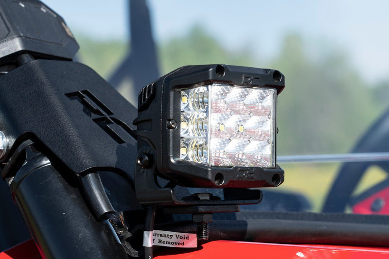LED Light Kit | Cage Mount | 2" Chrome Pair | Wide Angle | Honda Talon 1000