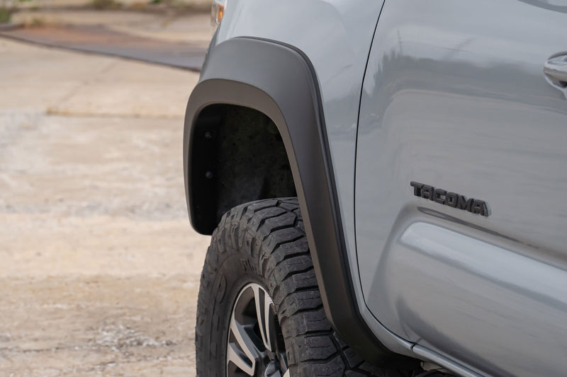 Rough Country Fender Flares | Sport | O40 Super White | Toyota Tacoma 2WD/4WD (2016-2023)